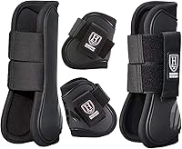 Vista 15 de Harrison Howard Botas de Tendón para Caballo Frente Abierto/Bota de Menudillo para Caballo Botas Protectoras para Salto, Equitación en Senderos