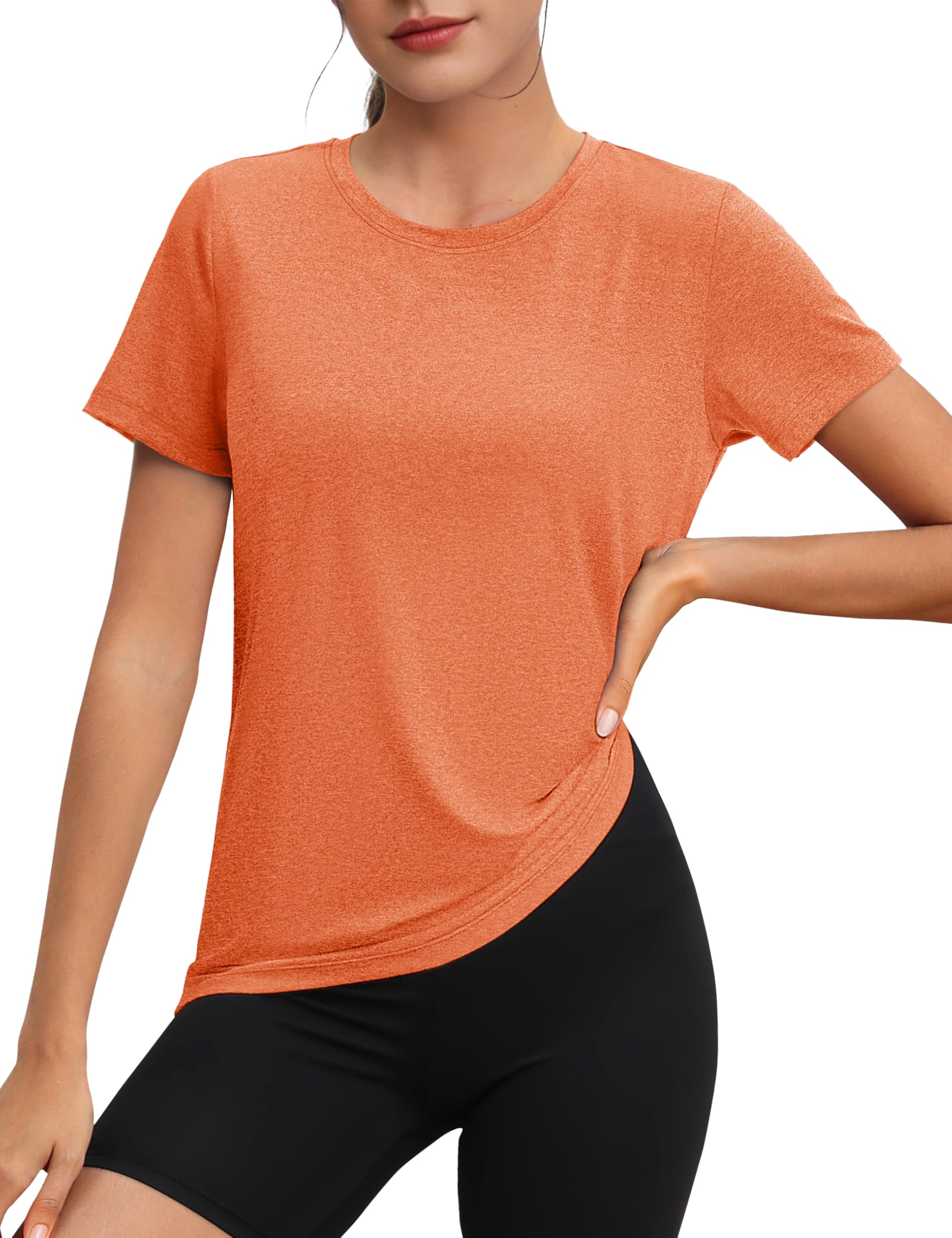 MAGCOMSEN Women's Tops Short Sleeve Workout Shirts UPF 50+ Quick Dry Athletic Running Swim Rash Guard