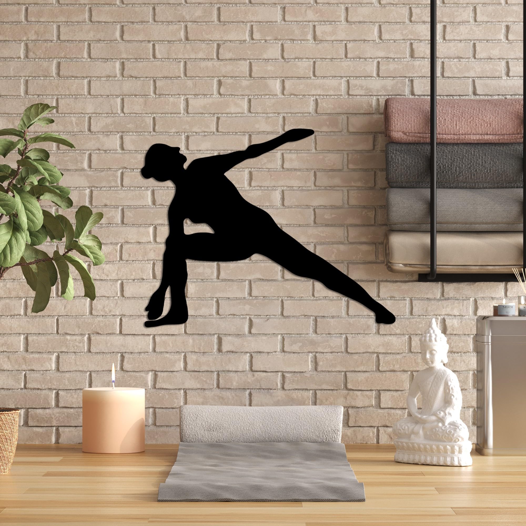 Stylish Black Decorative Metal Wall Accessory, 55 x 44 cm, 100% Metal, 1.5 mm Thickness, Perfect for Modern Home Decor & Unique Wall Art