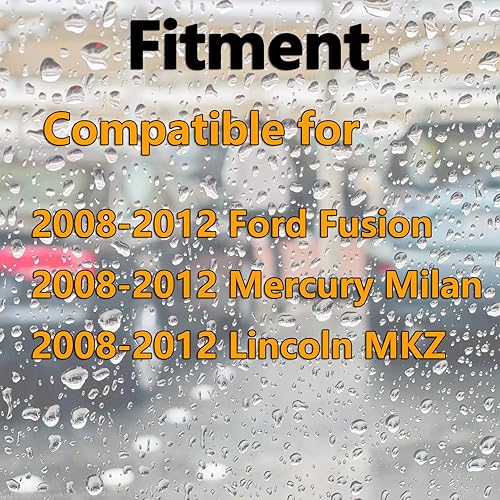 Miniatura 3 de Kit de rociador de limpiaparabrisas delantero de un solo orificio compatible con Fusion 2008-2012 Mercury Milan 2008-2012 Lincoln MKZ 2008-2012,