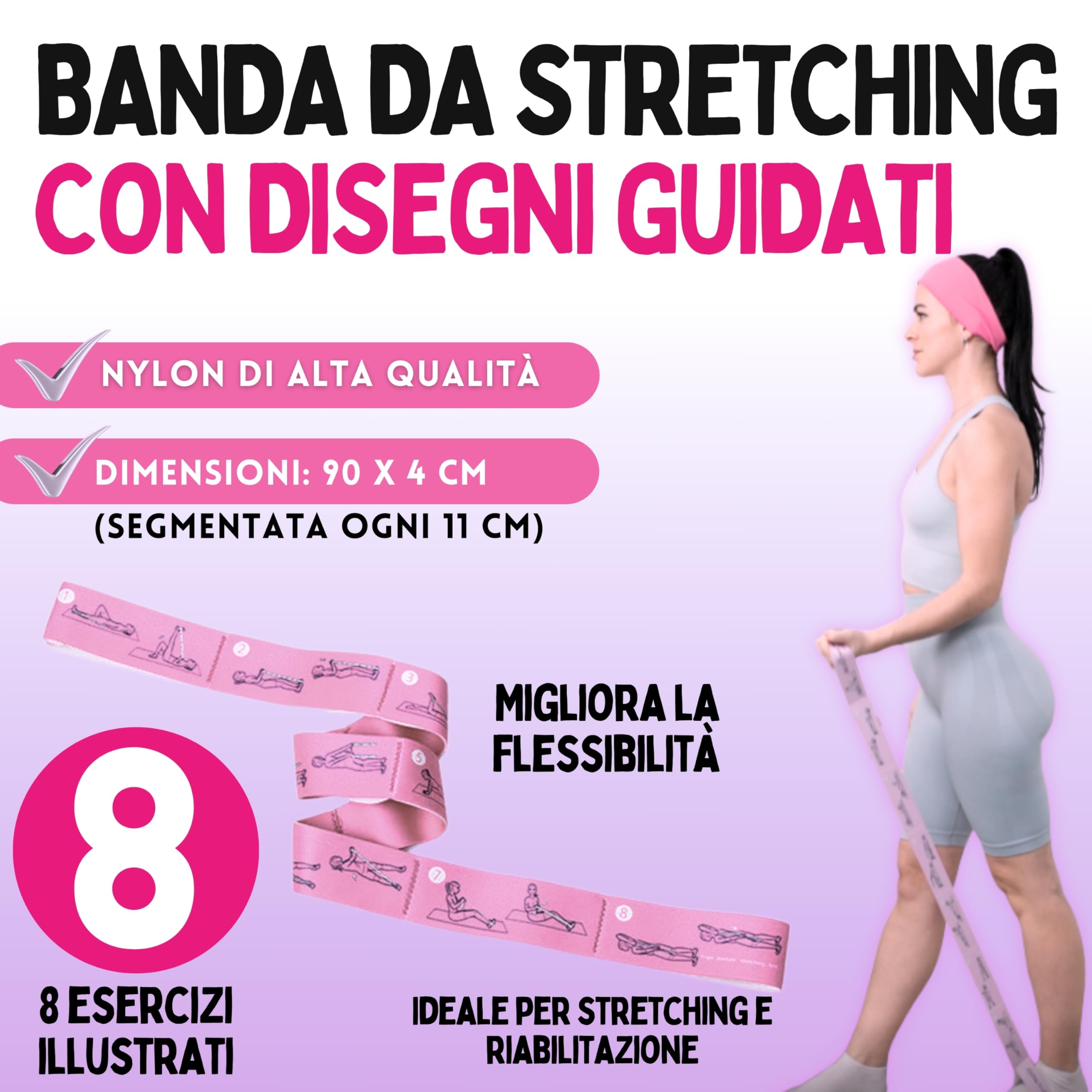 Kit Pilates a casa - Fasce elastiche per muscoli, nastro elastico, palla pilates, calzini yoga - esercizio fisico, sport e palestra a casa - regalo originale donna