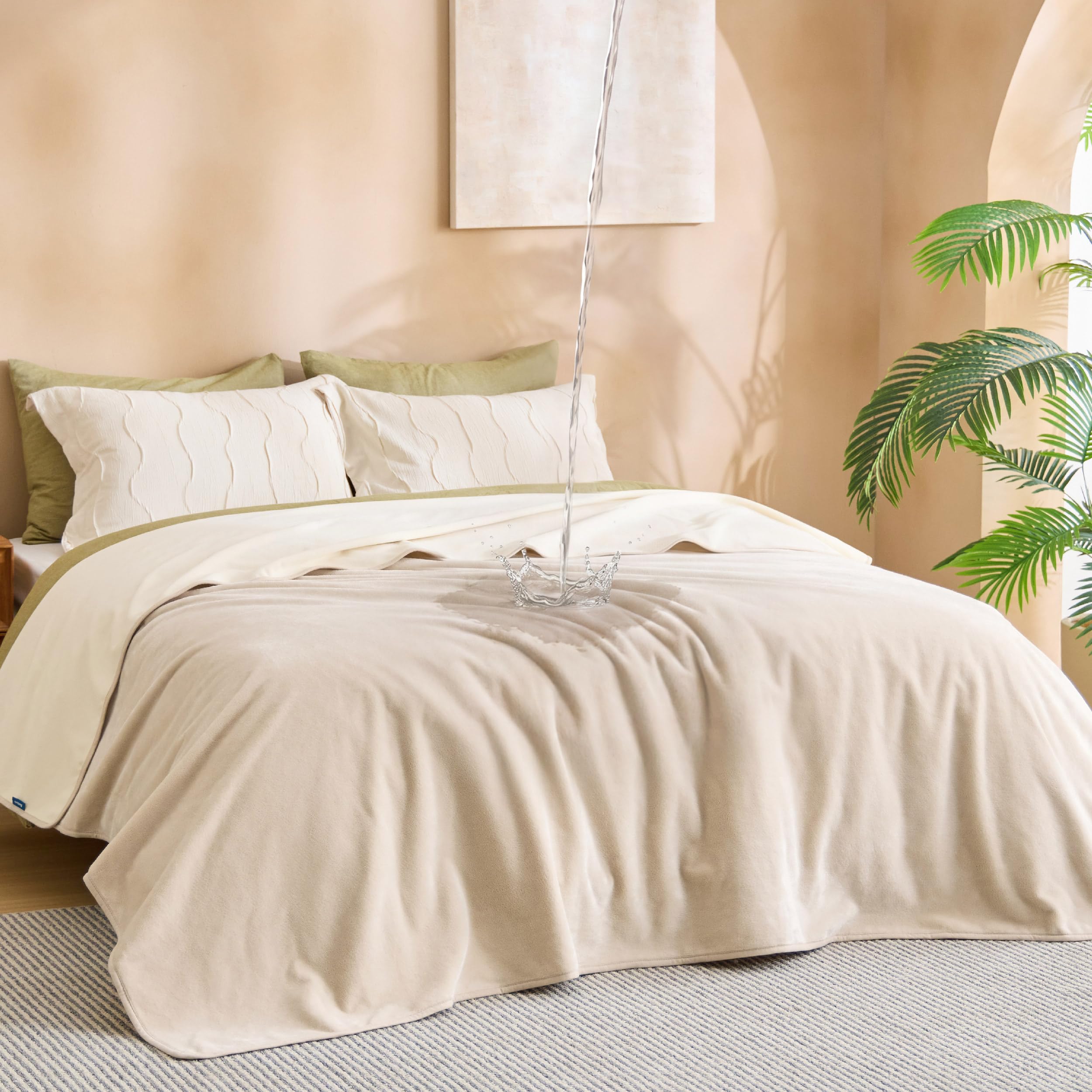 BEDSURE wasserdichte Deck, Liebesdecke aus Fleece, beidseitig auslaufsicher, Hundedecke waschbar, Deck für Sofa, Bett, Auto und Outdoor, Hunde Decke für Couch, Matratze, Camping und Picknick