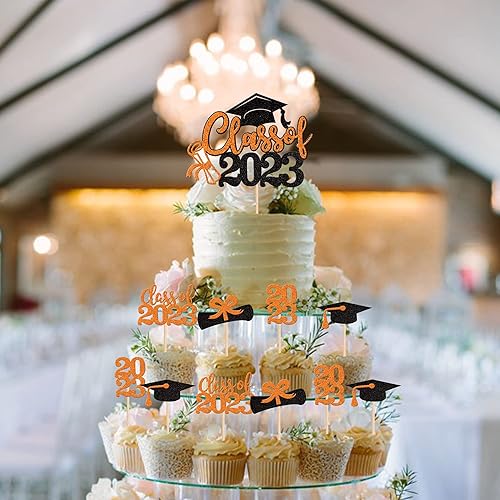 Miniatura 159 de 30 piezas 2024 de graduación 2024 decoración para cupcakes de doble cara clase de 2024, diploma 2024, felicitaciones graduadas, decoraciones
