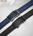 KEMISANT Mens Ratchet Belt 2 Units,Sliding Belt For Gift Mens Dress Casual 1 3/8",Size Adjustable