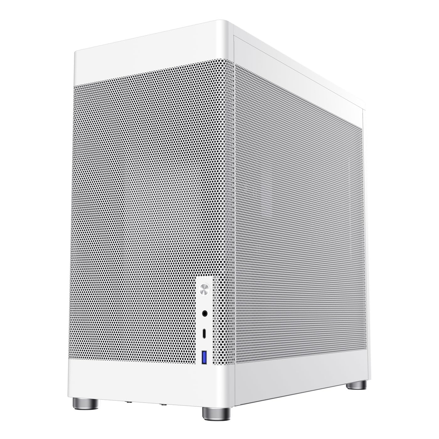 CoolBox MP1 - Caja PC Blanca ATX, Rejillas Full Mesh, Airflow Optimizado, USB-C Frontal, Tarjetas Gráficas hasta 355 mm, Soporta hasta 6 Ventiladores, Compatible con Refrigeración Líquida.