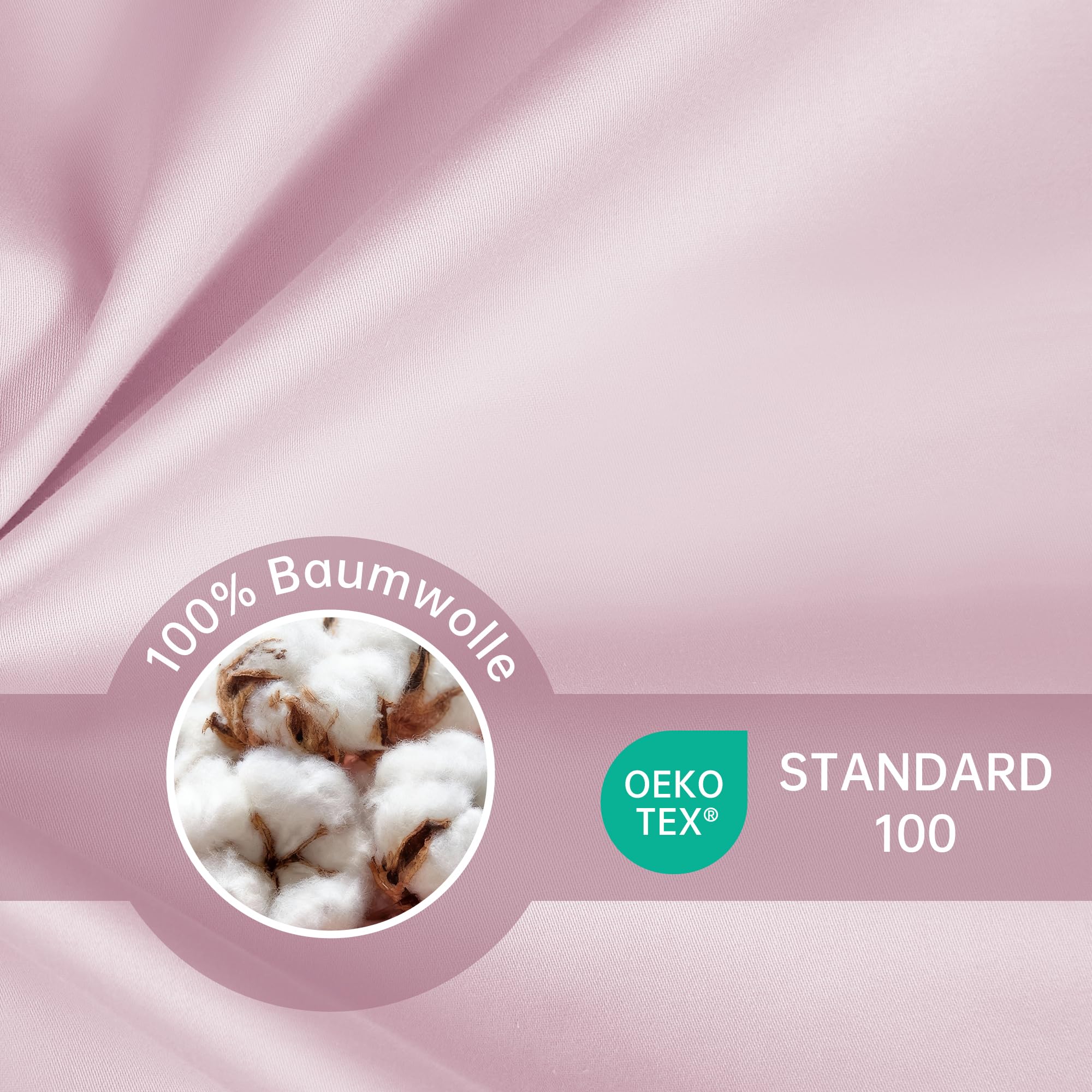 Luowei Biancheria da letto in cotone satinato, 135 x 200 cm, 100% cotone a fibra lunga, delicata sulla pelle, set di biancheria da letto con chiusura lampo e 1 federa 80 x 80 cm
