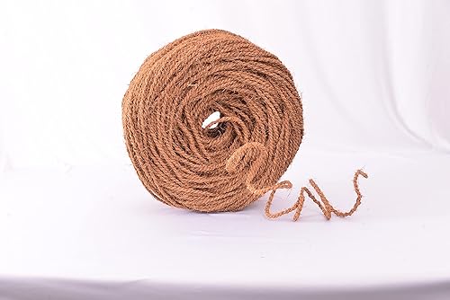 Miniatura 6 de Cordel de jardín, cuerda de fibra de coco (cobre) para trabajos de jardín y trabajos de guardería, longitud 600 pies, diámetro 0.197 in, peso 4.5