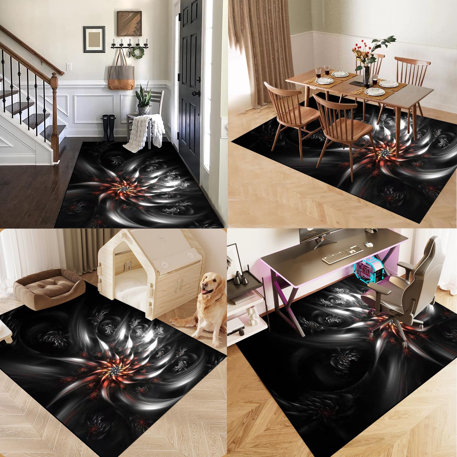 Dywan Krzesło Gamingowe, Ochraniacz Podłogi Wózki Inwalidzkie Biuro, Mata Ochronna Na Podłogi, Antypoślizgowa Mata Do Komputera Do Gier Na Podłogę 120 x 160 cm