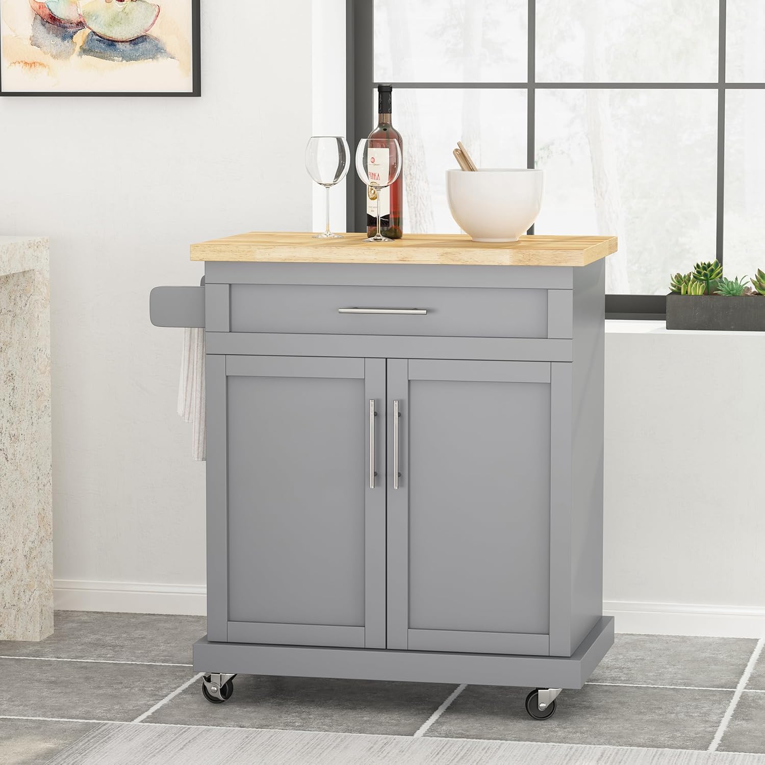 ieikq Kitchen CART,Kitchen Island with Storage Home & Kitchen