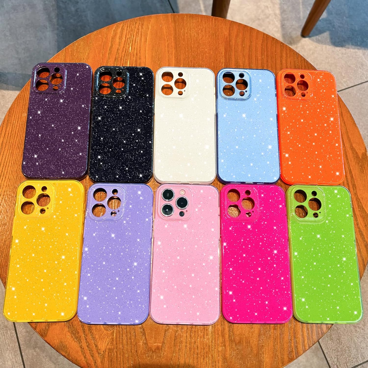 Hython Case for iPhone 15 Pro Case Glitter Cute Sparkly Shiny Bling Sparkle Phone Cases 6.1", Thin Slim Fit Soft TPU Bumper Shockproof Rubber Protective Cover for Women Girls Girly, Black - Image 6