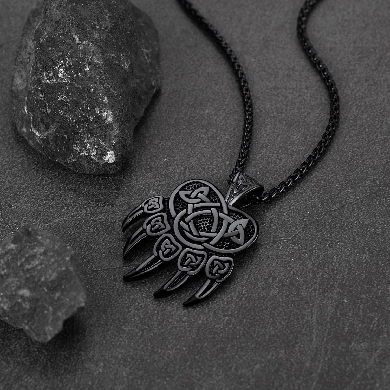 FaithHeart Viking Necklace for Men, Silver/Black/Gold Stainless Steel Nordic Viking Amulet Pendant Necklaces Norse Mythology Talisman Jewelry Gifts for Men - Image 9