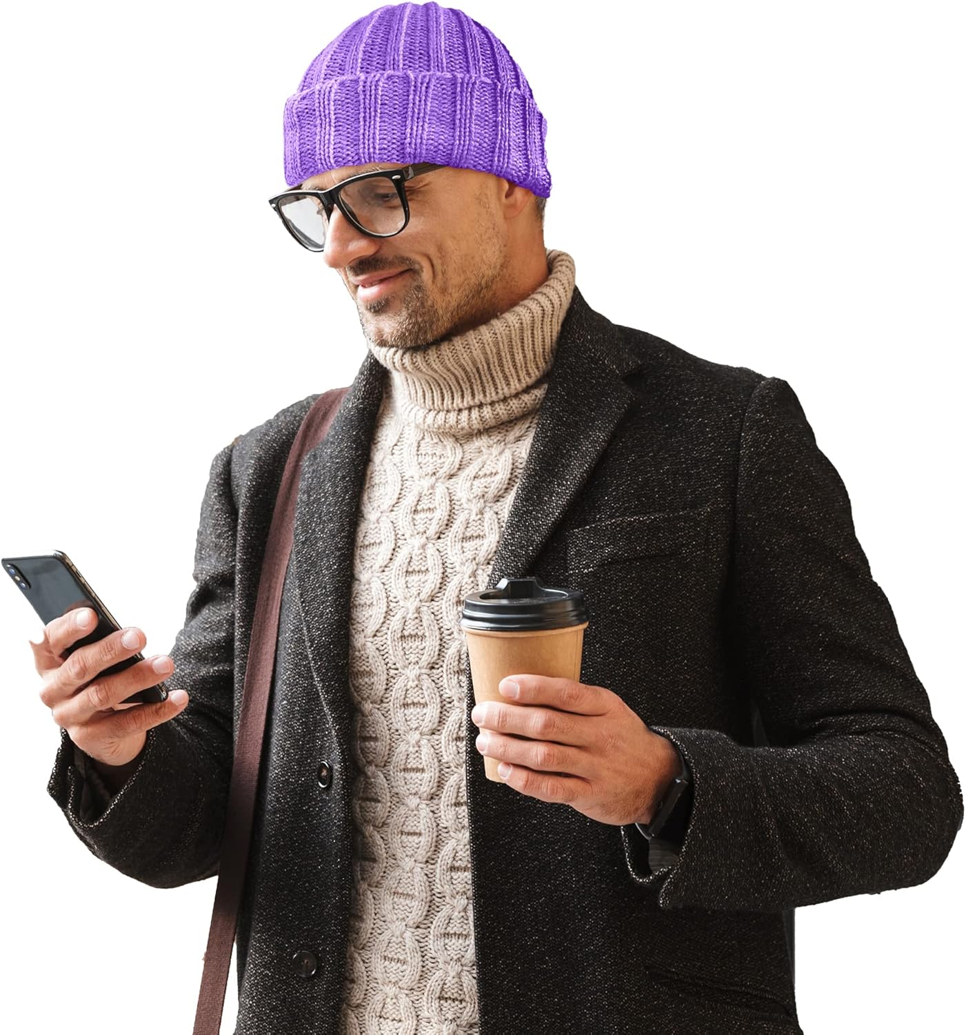 TINKUY Peru Alpaca Wool Men's & Women's Warm Soft Cuffed Slouchy Beanie Hat, Unisex, One Size - Image 2