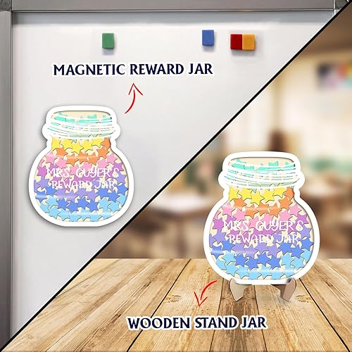 Miniatura 2 de Tarro de recompensa magnético personalizado con estrellas pastel para estudiantes, tabla de anuncios, preciosa herramienta de gestión de aula, idea