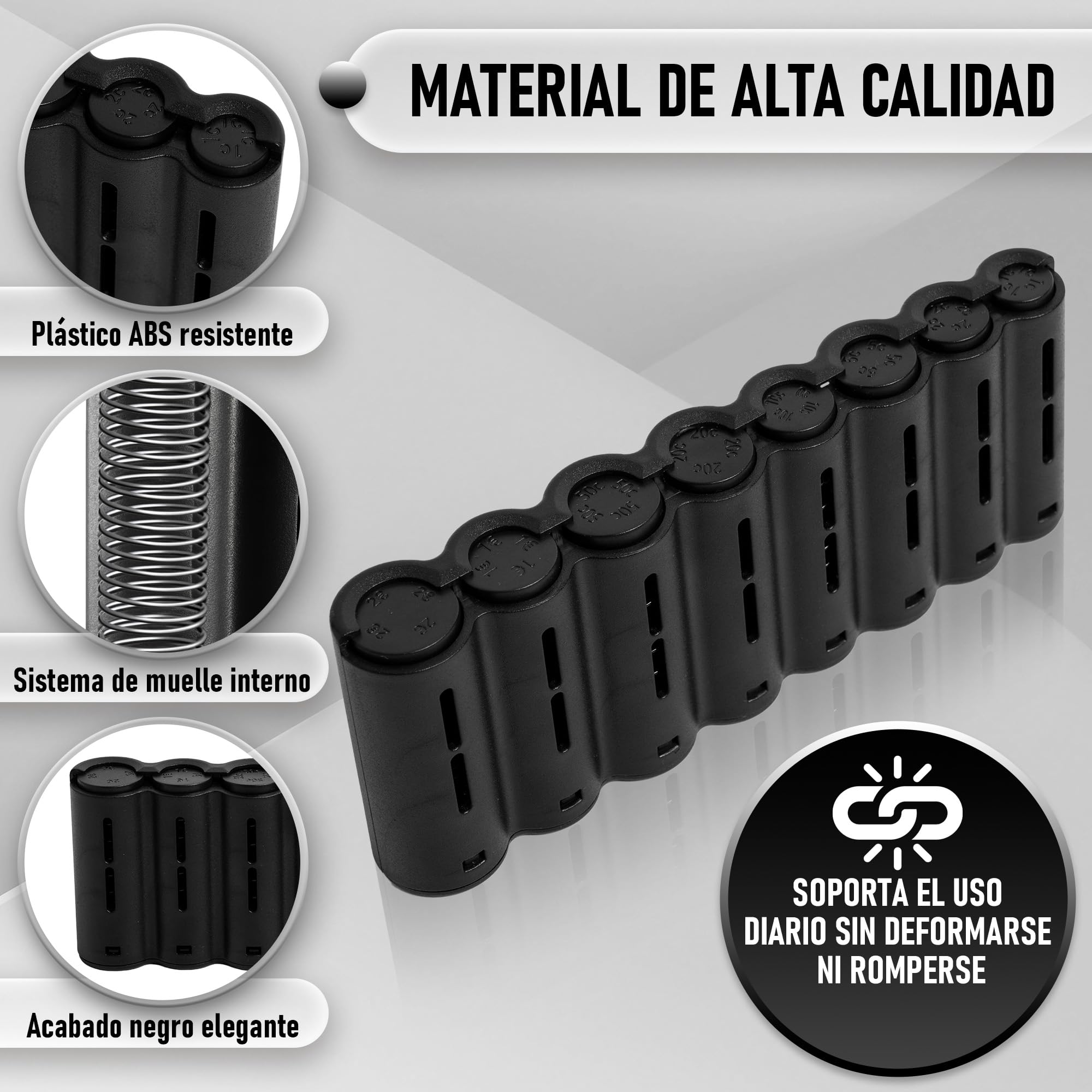 Portamonedas de Euro 8 Compartimentos Organizador Profesional Monedas Cajeros Comercios