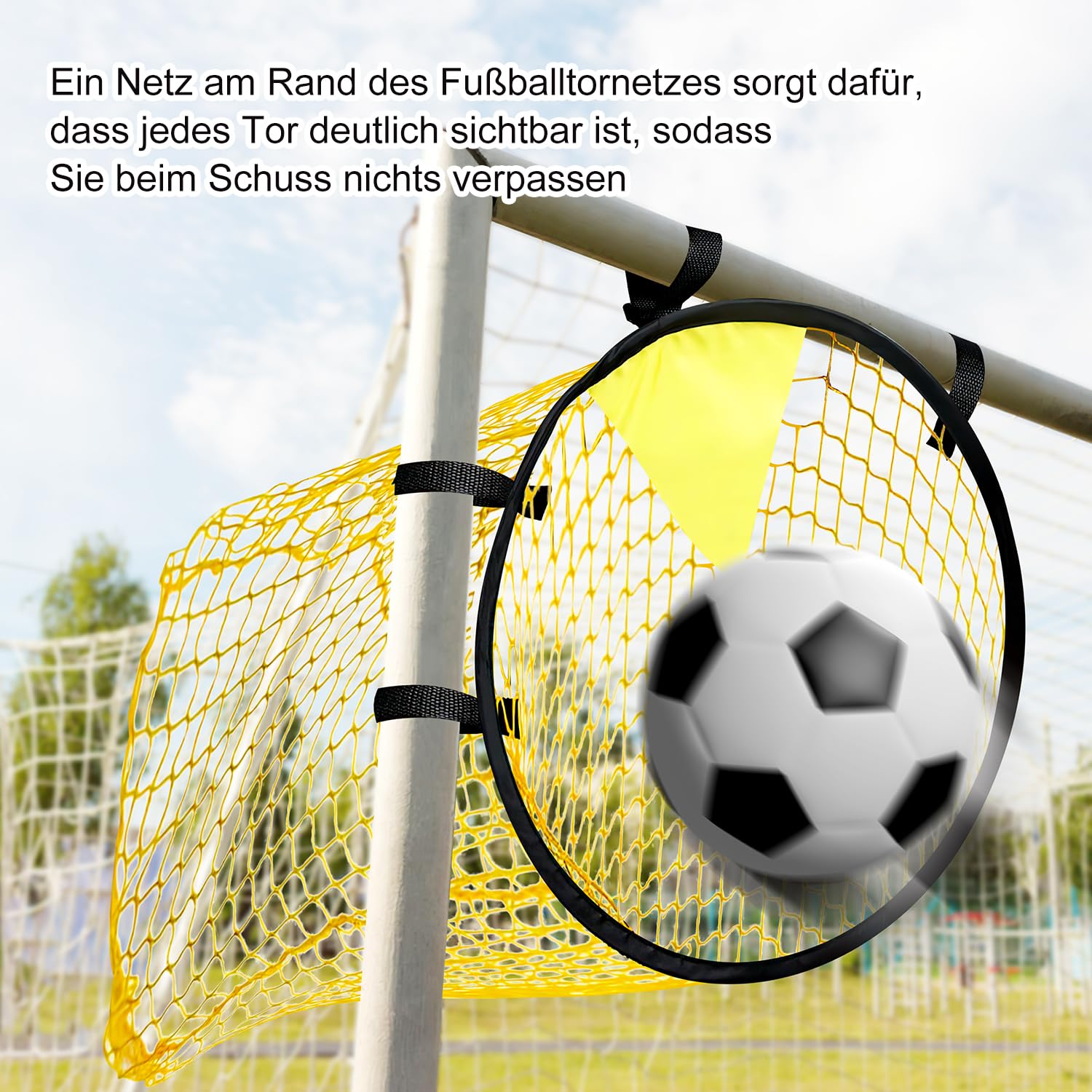 Piłka nożna 2 szt. Top Bins Piłka nożna Piłka nożna Piłka nożna Top Bins Żółta tarcza piłkarska z regulowanymi paskami do precyzyjnego treningu piłki nożnej