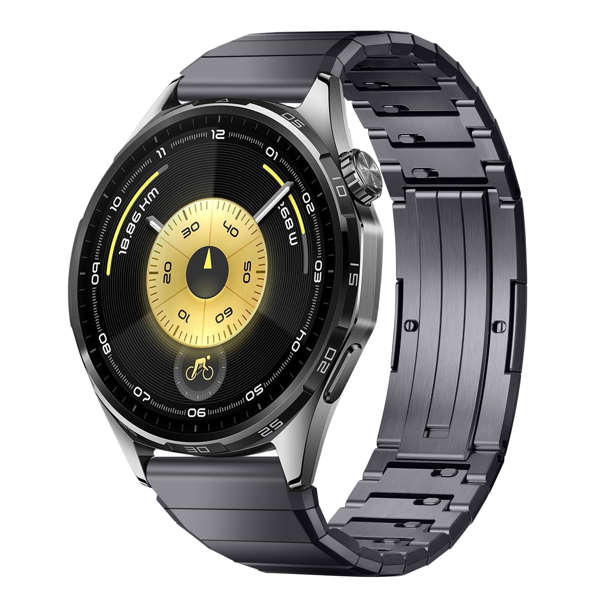 Titan Link Uhrband Kompatibel mit Huawei Watch GT 6 Pro Armband Metall GT 7 GT6 GT5 GT4 GT3 46mm Ultimate 22mm Metallarmband für GTR 4, Bip 6, Venu 2/3 / 4 45mm, Vivoactive 4 Band