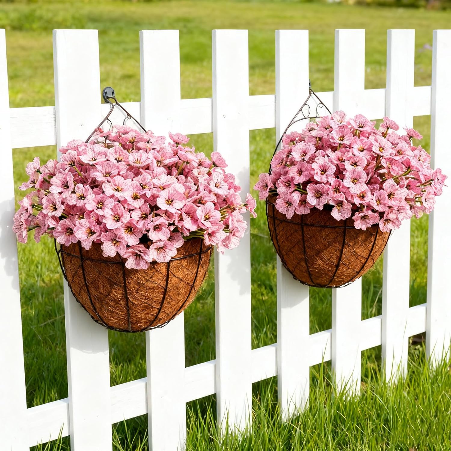 24 Bundles Artificial Flowers for Outdoor Faux Plants for Spring Summer Decoration, UV Resistant Realistic Silk Plastic Fake Flowers Garden Porch Patio Balcony Yard Front Home Decor - Image 6