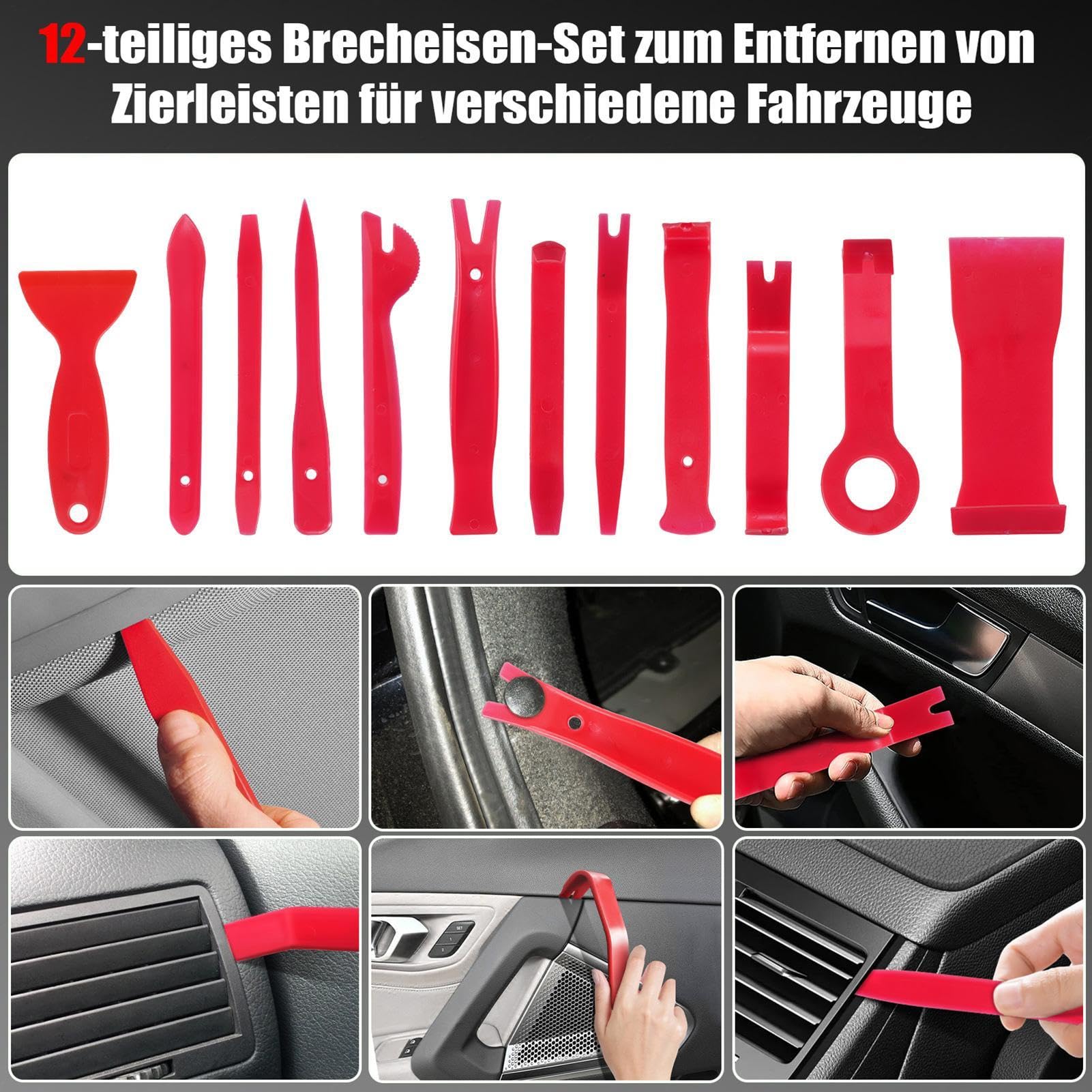 Genérico Herramientas para Desmontar Paneles De Coche Kit De Palancas para | Extractor De Paneles De Salpicadero Para Taller Garaje Coches Sedán SUV Camión Salpicadero