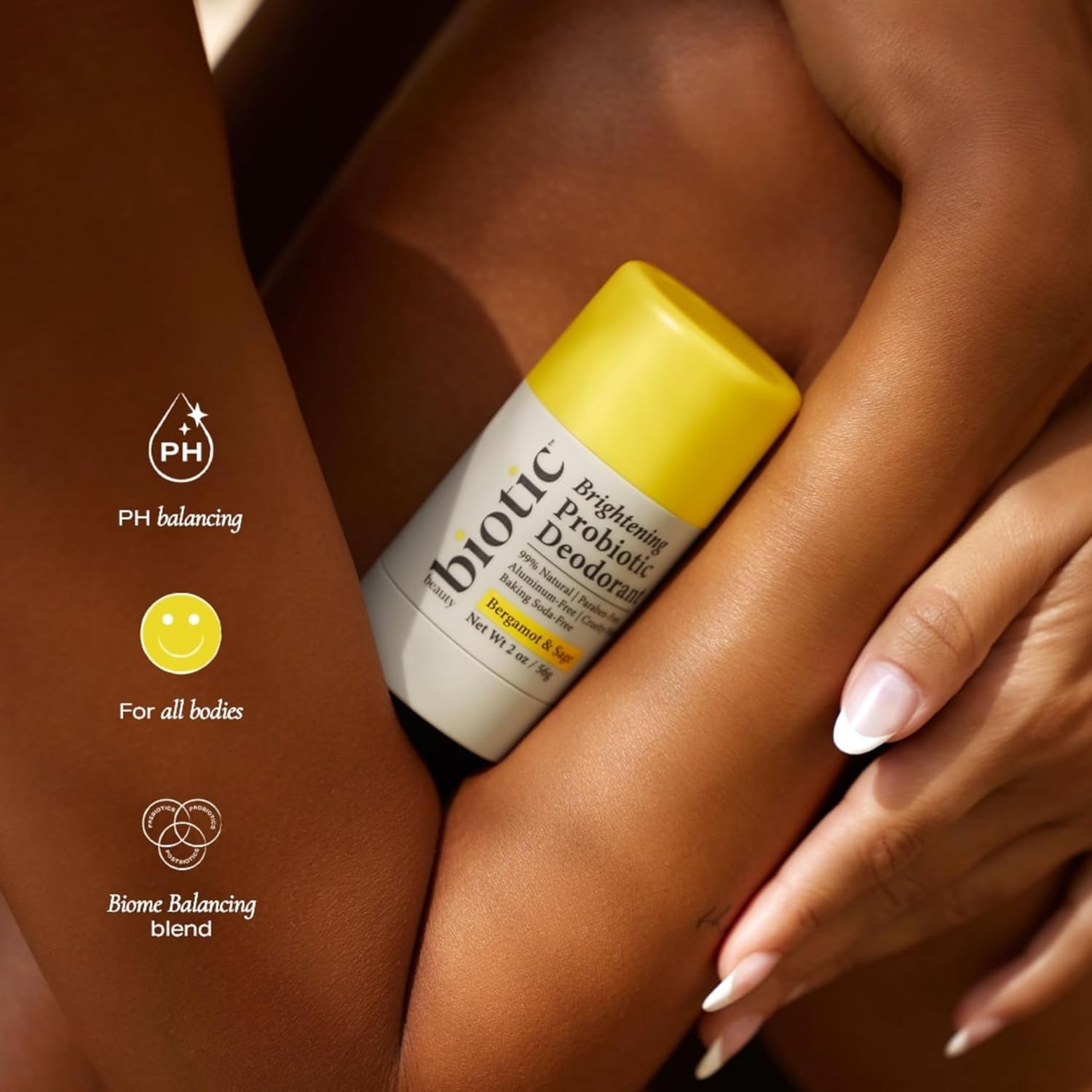 Brightening Probiotic Aluminum Free Deodorant for Women, Men, Teens & Kids - Baking Soda-Free, Microbiome-Friendly, Odor Control & Brightening Deodorant for Women - Bergamot Sage Scent - Image 8