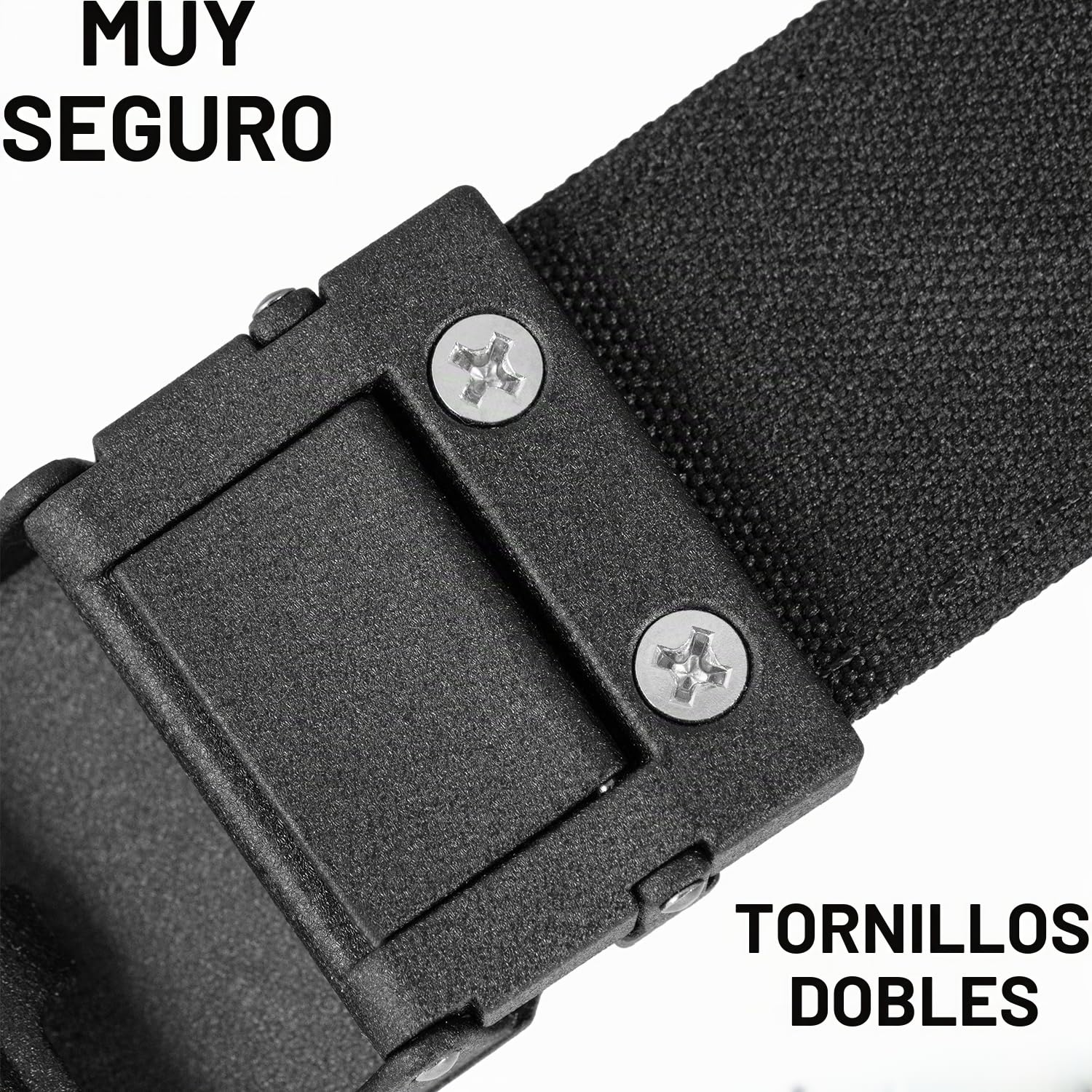 ACE Schakal - Cinturón táctico para hombre con cierre rápido sin agujeros, nailon, 102-127 cm