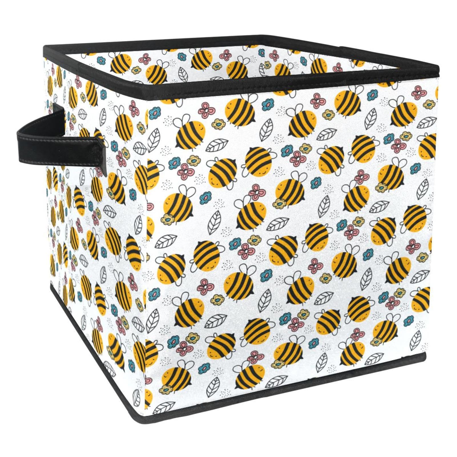 Cube de rangement pour jouets et vêtements motif abeille