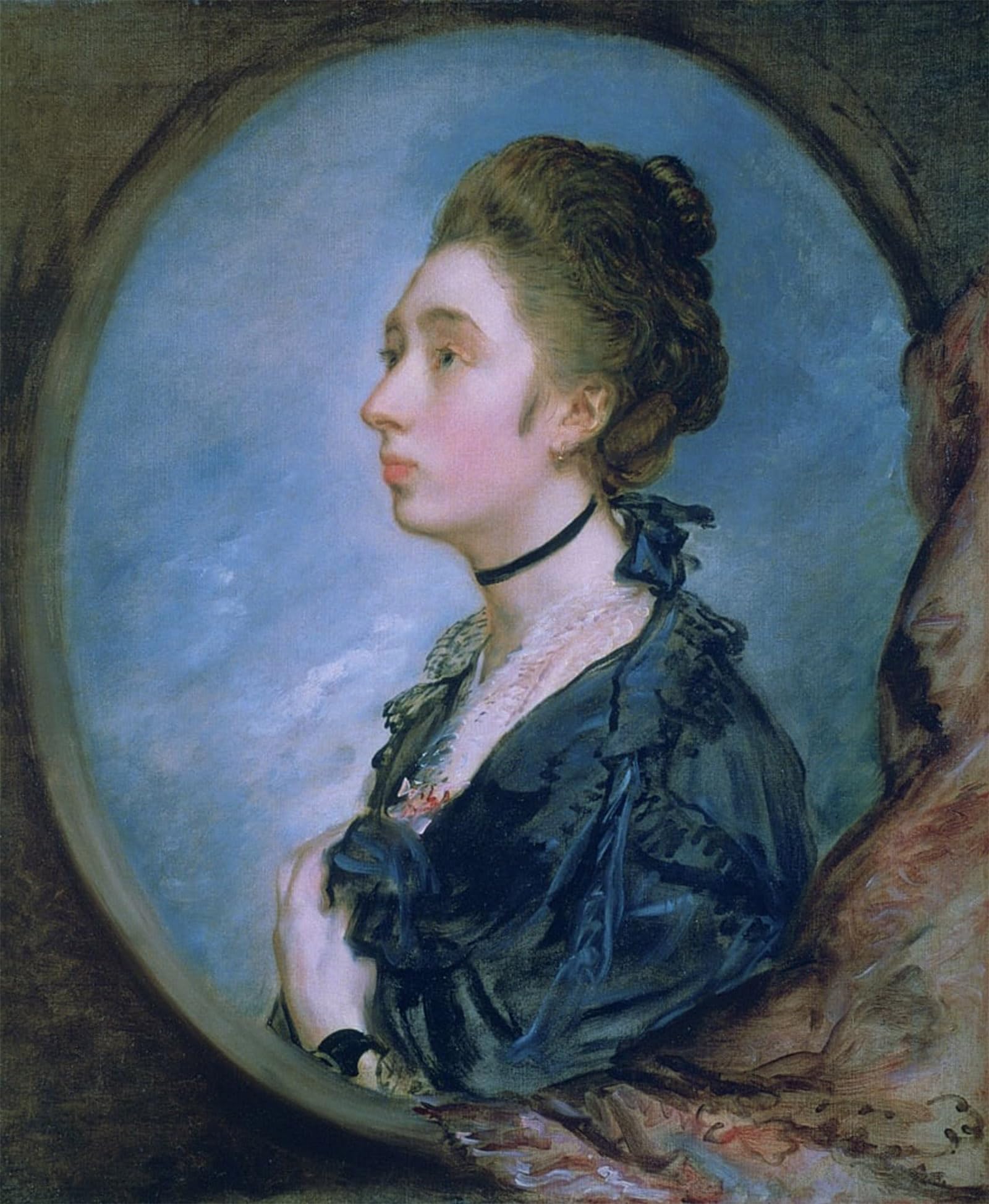 SERENDIPITP Retro Picture Poster Wall Art Pictures Painting the Artists Daughter Margaret by Gainsborough Wall Art Canvas Print for Wall Decor 60x90cm