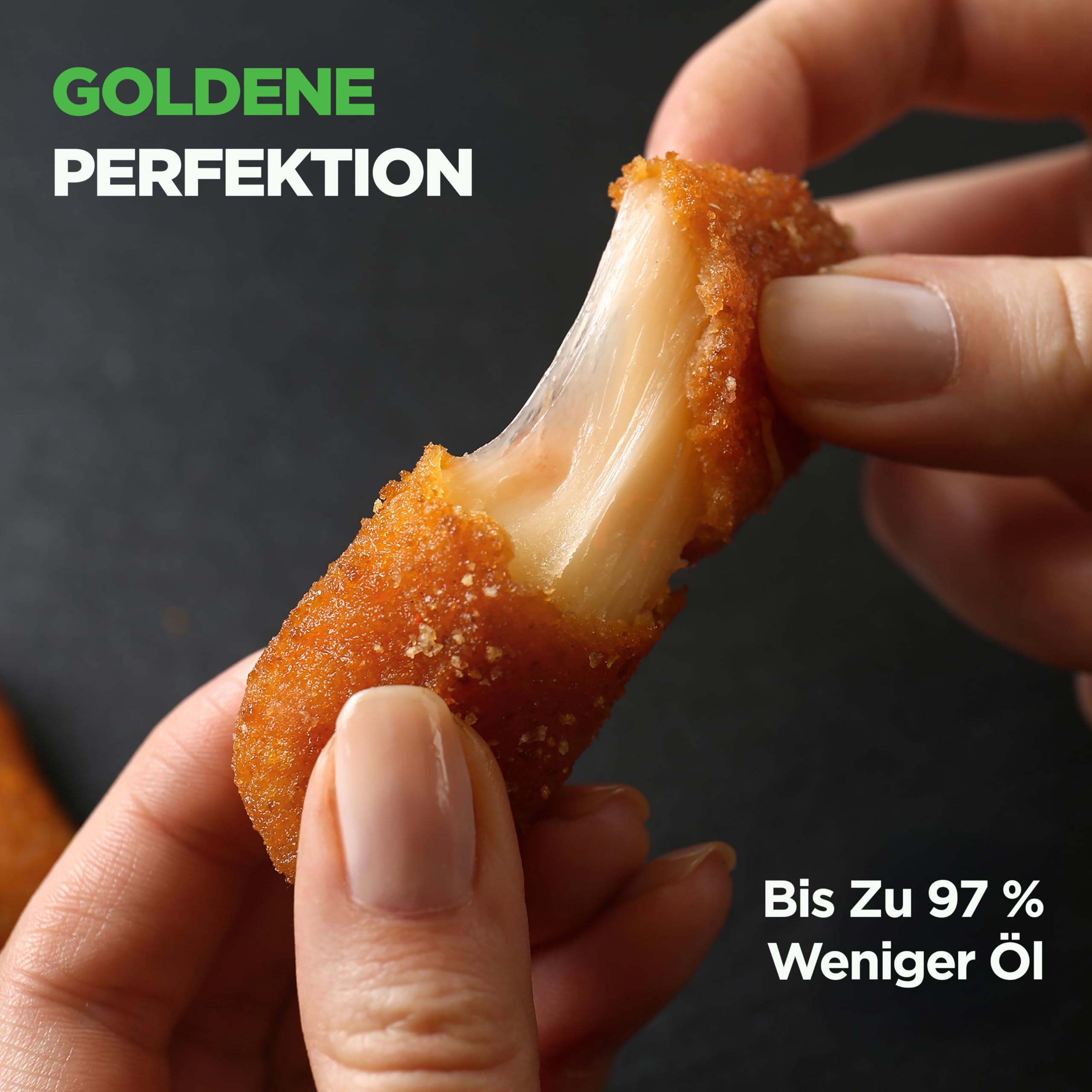 NutriChef Heißluftfritteuse XL Doppelkammer Airfryer ohne Öl – 2 Körbe 8.3L – Bild 3