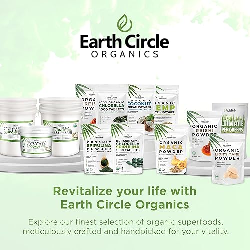 Miniatura 8 de Tabletas orgánicas de Chlorella  Kosher  Suplemento de alta potencia, clorofila totalmente natural, superalimento de algas verdes puras, pared de