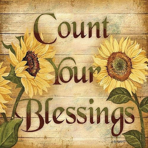 Miniatura 3 de ArtDirect - Wargo, Ed 15x15 Black Modern Framed Art Print Titled Count Your Blessings