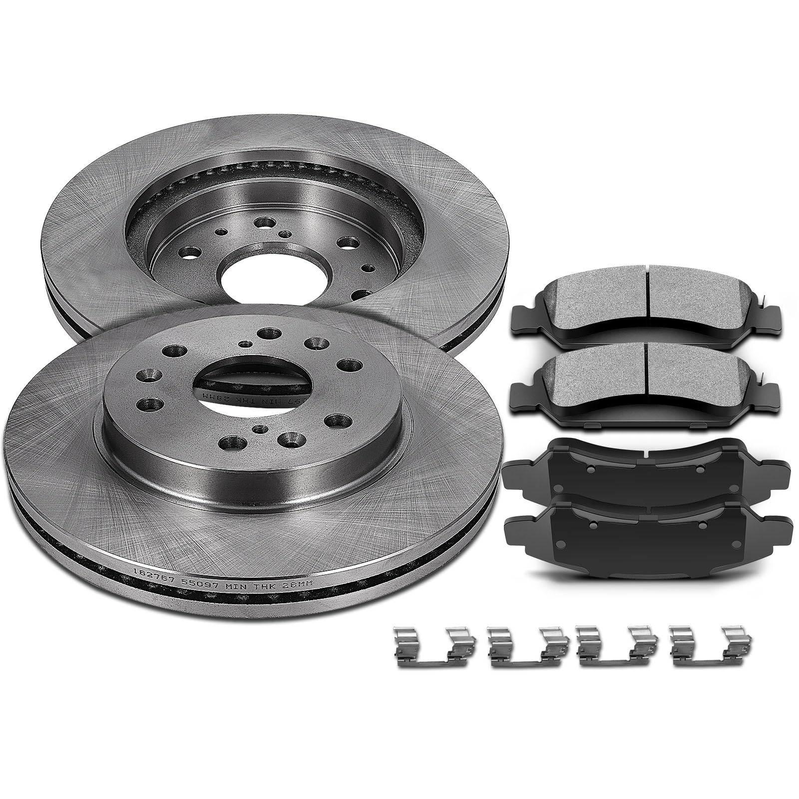 SCITOO Front 12.99" Brake Pads and Rotors Kits:55097;D1363-8472