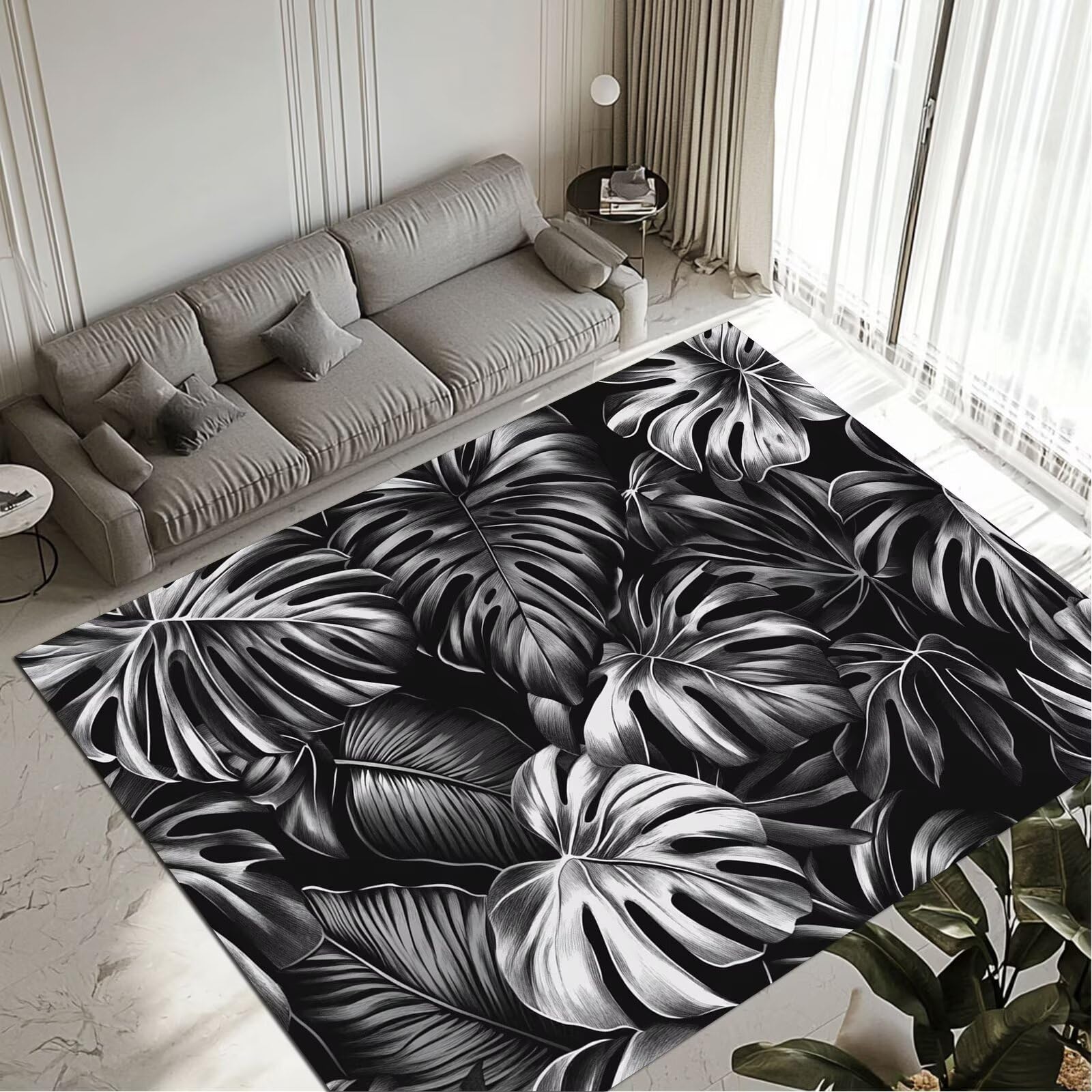 Tapis de salon Leaves petit tapis lavable pour embellir votre cuisine et bureau
