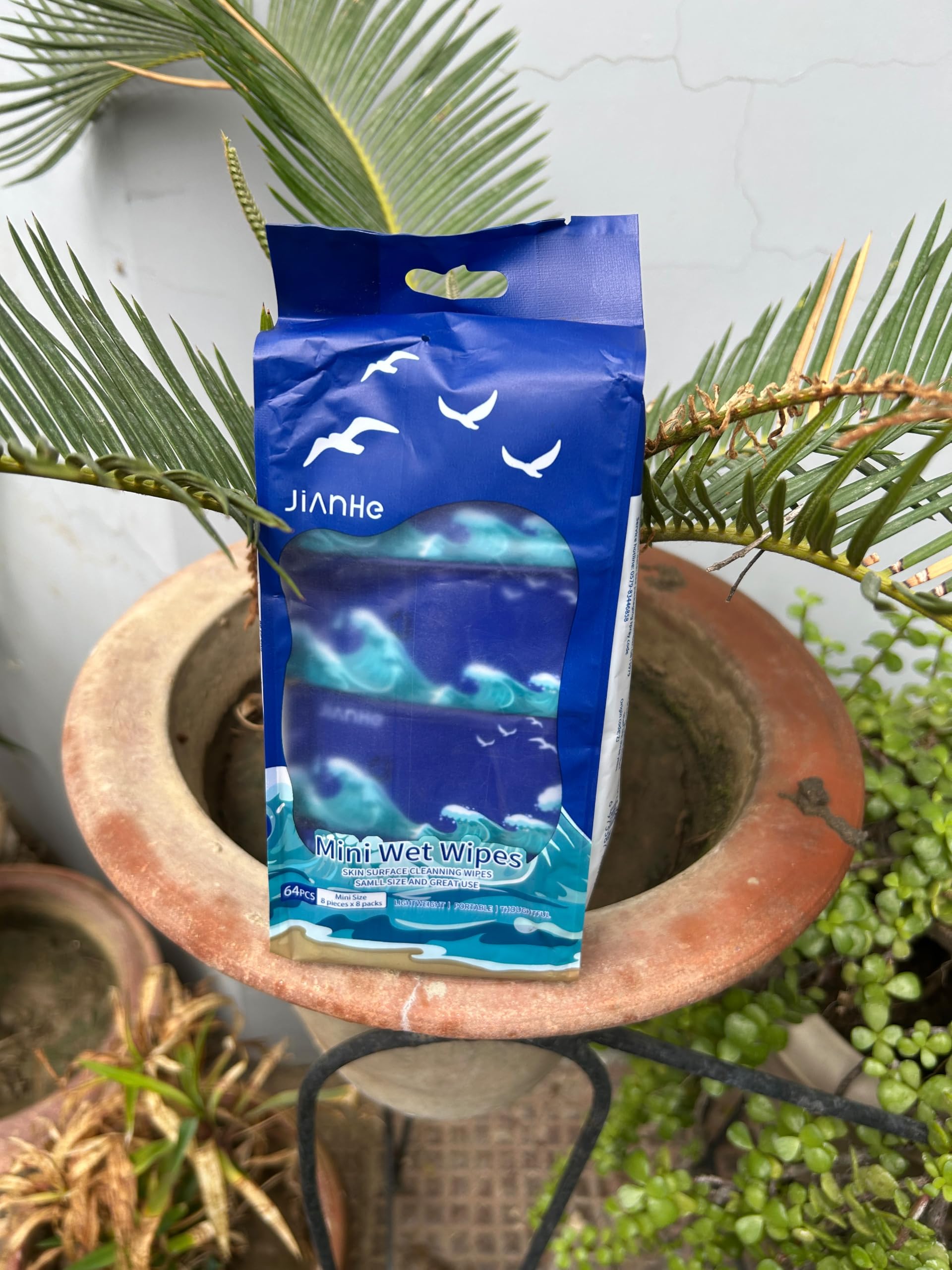 ocean Mini Wet Wipes for Skin Surface Cleaning 64 Pcs | Portable & Lightweight, Travel Friendly, On-the-Go Use, 8 Packs of 8 Wipes, Disposable Wipes-picture-55