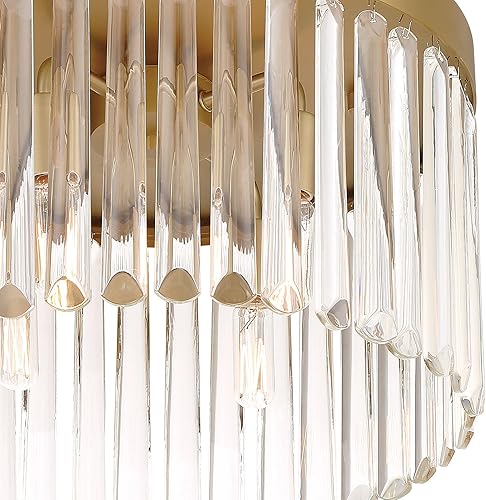 Miniatura 5 de Crystorama Emory - Soporte empotrado dorado moderno con 4 luces