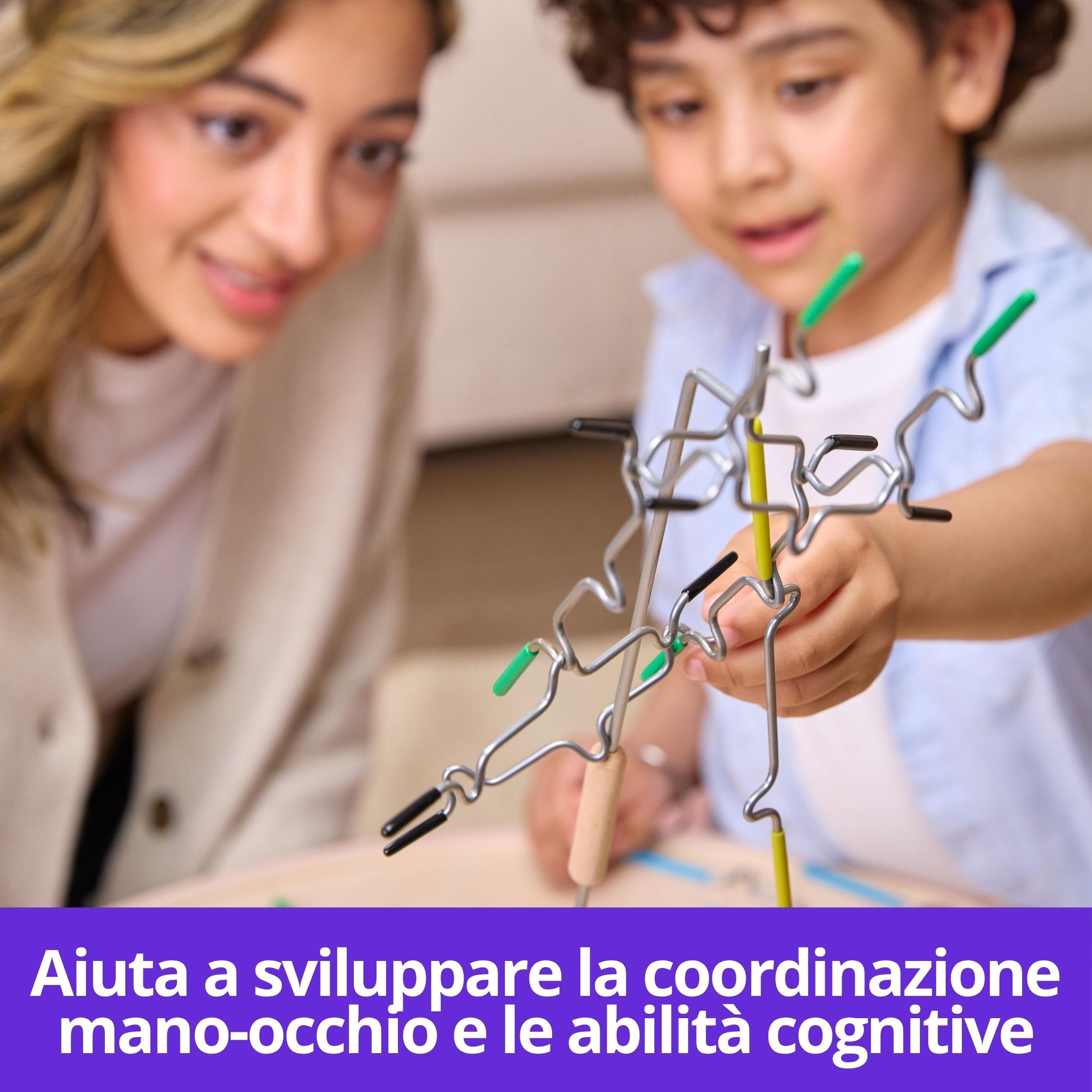 Spin Master Games, Suspend, Gioco Da Tavolo per Famiglie con Torre Di Legno, Gioco educativo per Famiglie, Idee Regalo Originale, 1-4 Giocatori, 8+ Anni