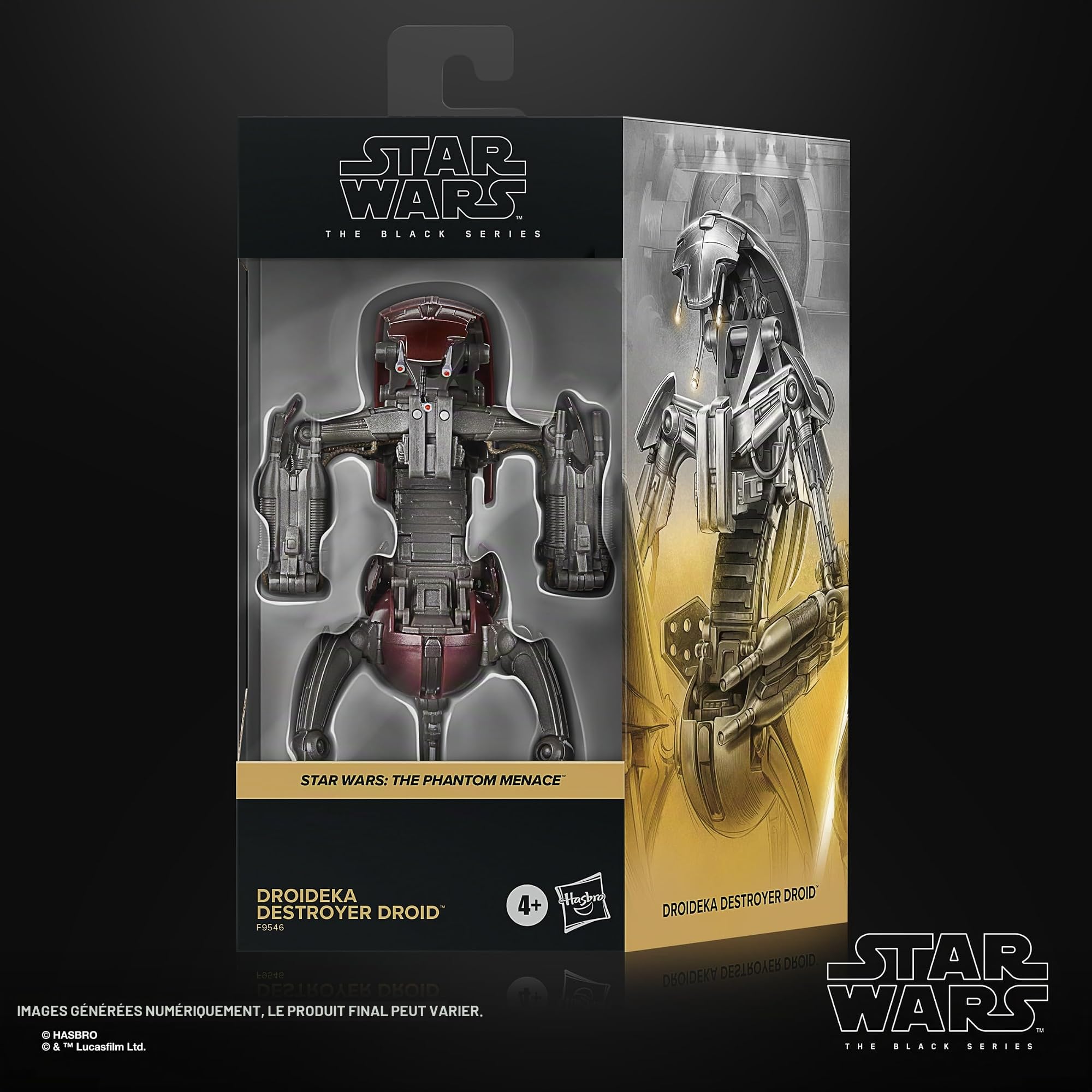 Star Wars The Black Series, Figurine Droideka Destroyer Droid de 15 cm, Star Wars : The Phantom Menace