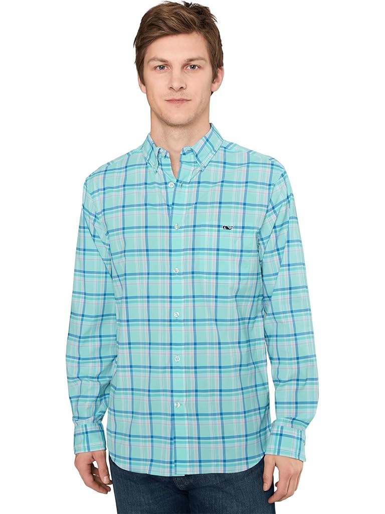 Multi Vineyard Vines Coconut Key Plaid Featherweight Performance Shirt