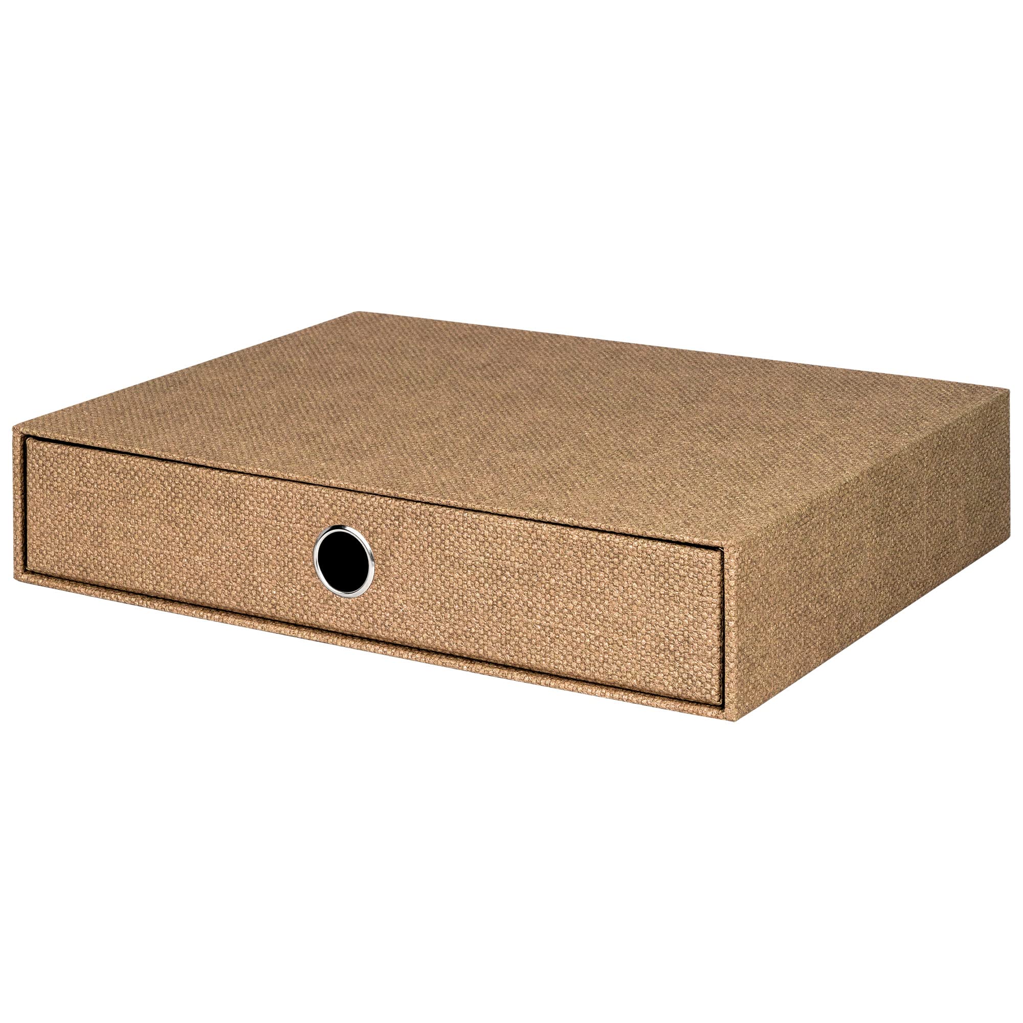 Rössler PapierO.H.O. 1524452600 Drawer Box for DIN A4 with Finger Hole, Special Line, Hazelnut, Pack of 1