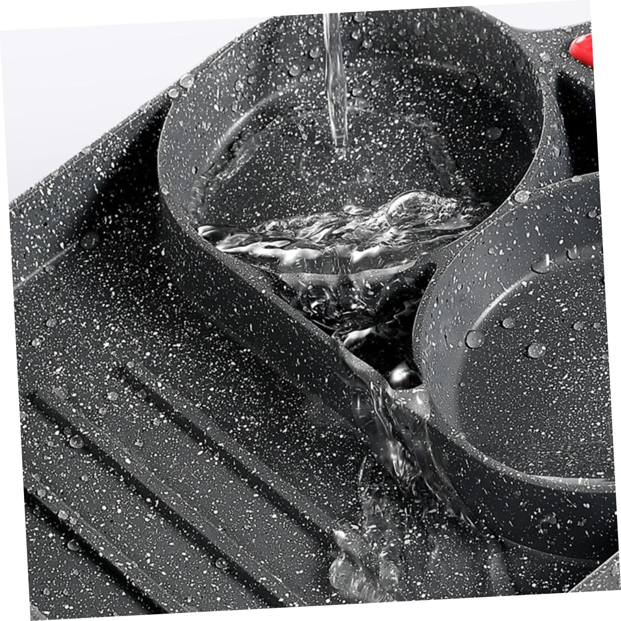 Non-stick Fried Pan Compartments Ergonomic Design for Easy Flipping for Omelets Pancakes Sandwiches Kitchen Tool for Quick Breakfast Cooking Easy to Clean