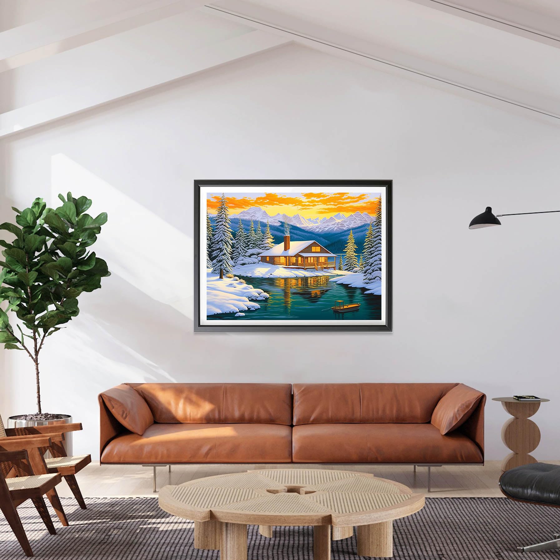 5D Diy Diamond Painting Paysage Par Numéro Kits Complet, Broderie Peinture Diamant Scène De