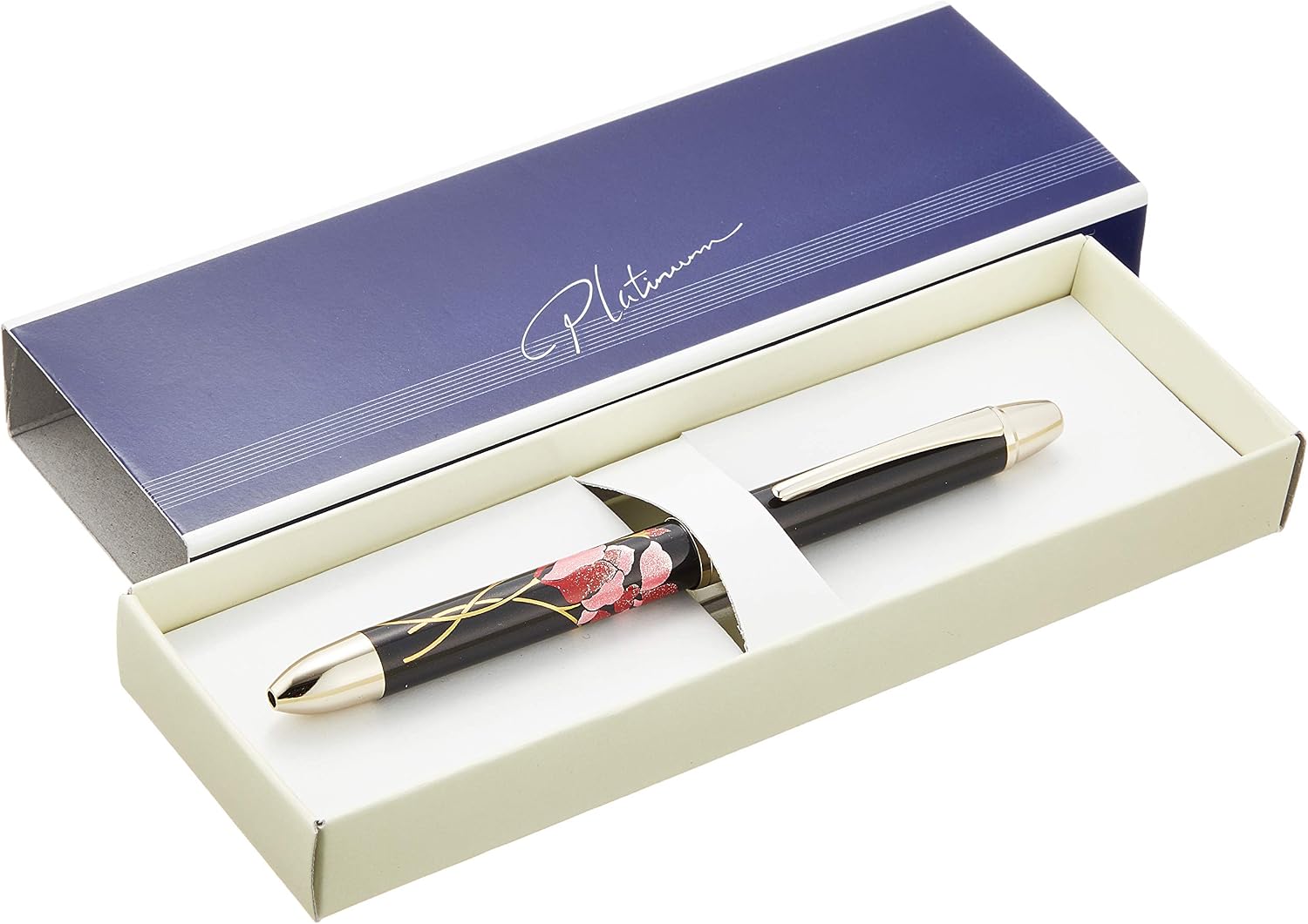 Platinum MWB-3000RM Modern Lacquer 2 Color 0.7 mm Ballpoint Multi Pen 0.5 mm Pencil - Cyclamen Floral Print