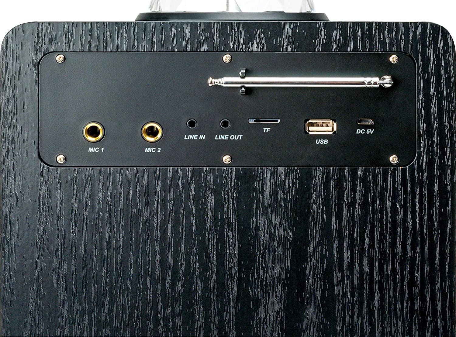 SCHWAIGER 661675 Altavoz Portátil Party Box Bola de Discoteca Luz de Discoteca Karaoke Sistema de Sonido Estéreo 30W Bluetooth hasta 12h de tiempo de reproducción Funciona con pilas