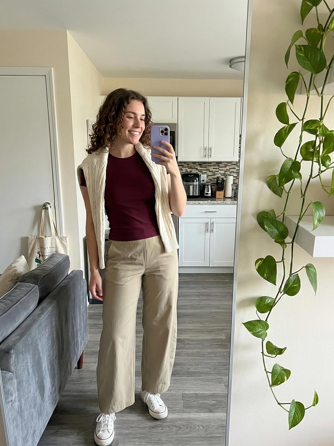 LOMON Barrel Pants for Women Hidden Elastic Quick Dry Travel Crop Ankle Wide Leg Petite Trousers with Pockets Spring 2026 - Image 2