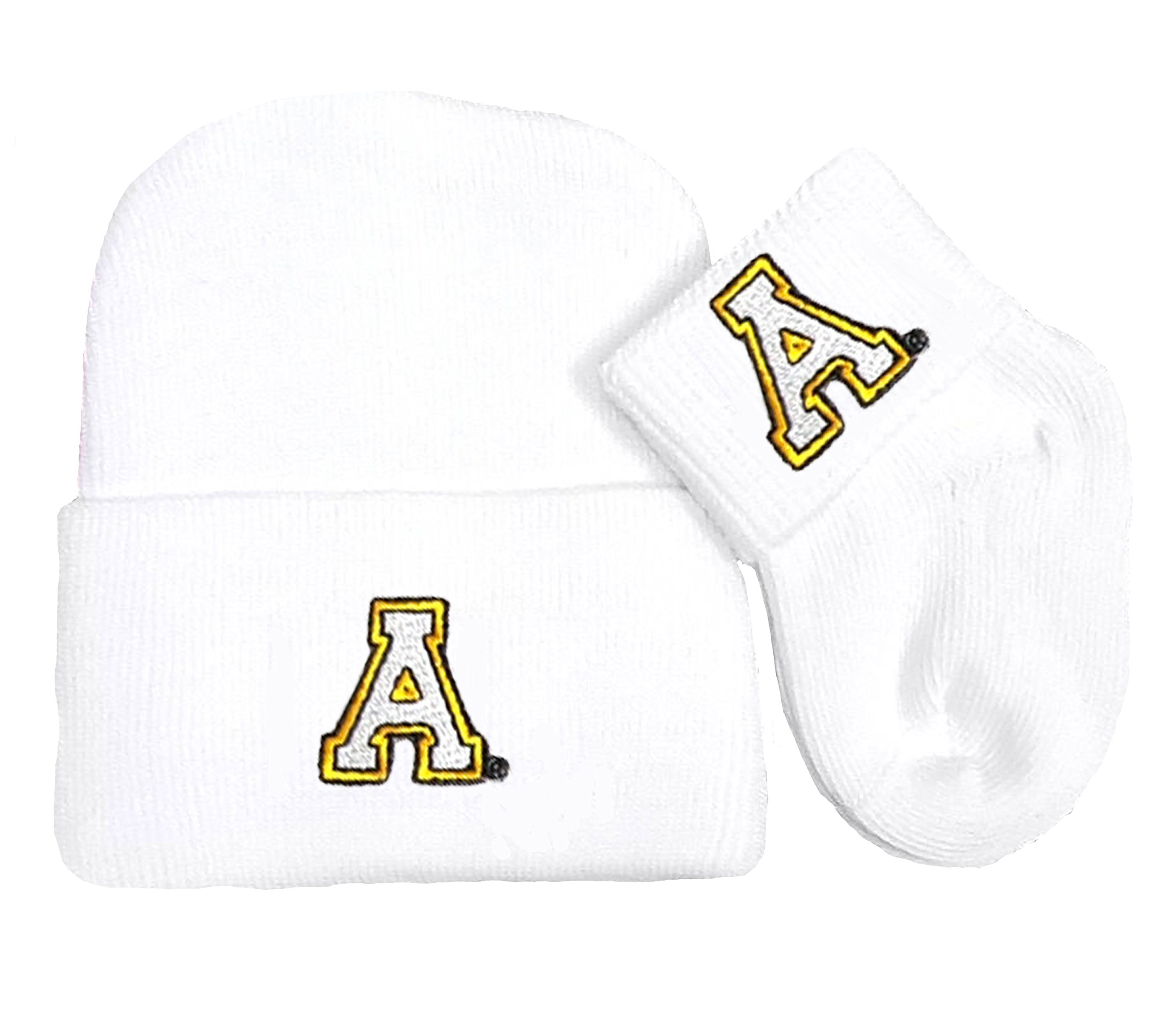 Future Tailgater Applachian State Newborn Baby Knit and Socks Set