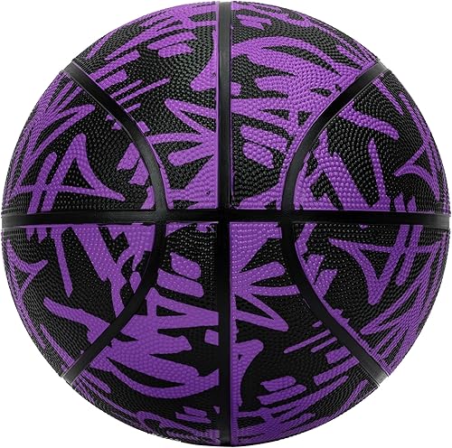 Miniatura 10 de AND1 Street Ink 27.5 Baloncesto de goma de tamaño juvenil para uso en interiores y exteriores, construcción de canal profundo y durabilidad, ideal