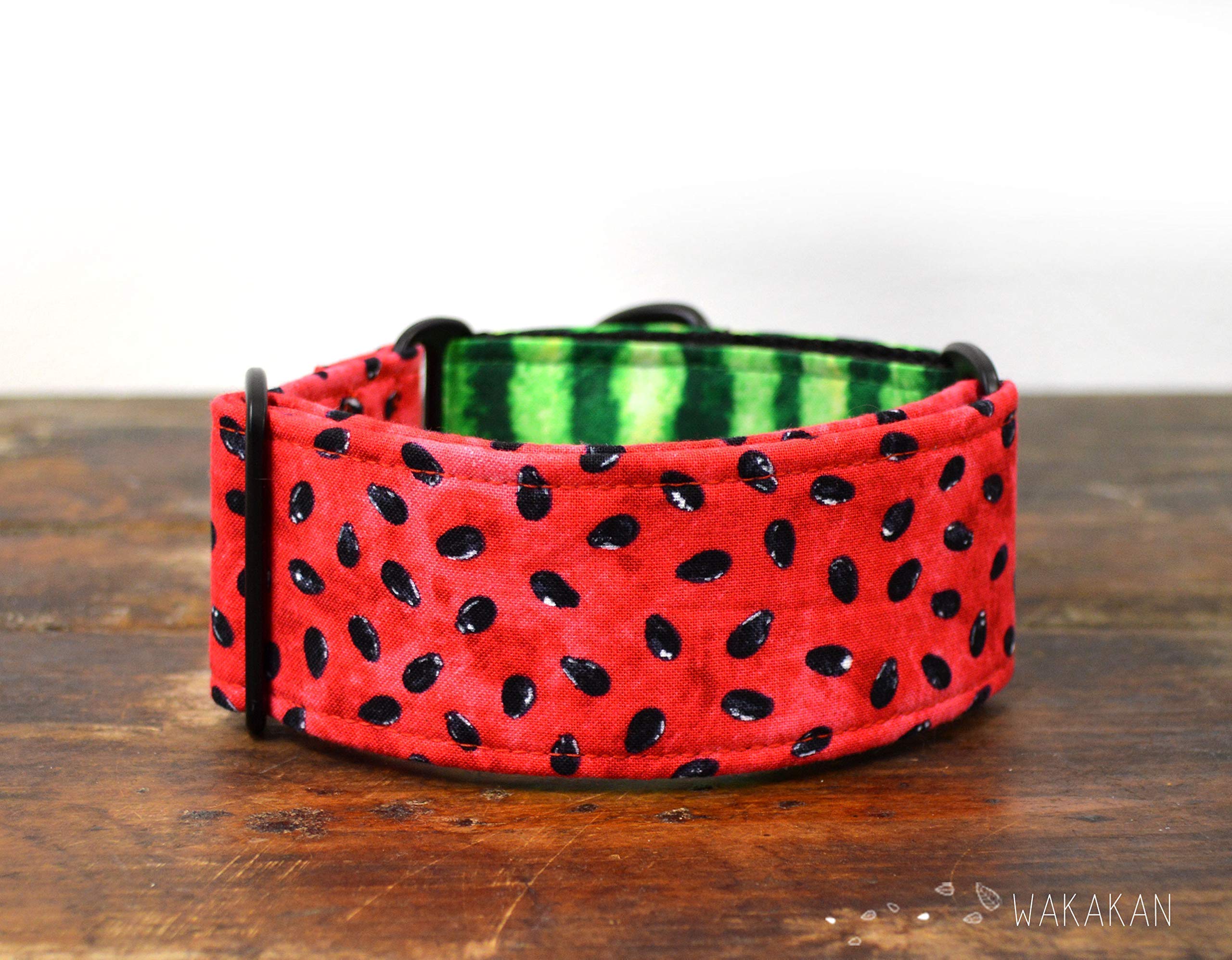 Collare per cani martingale: Watermelon, fatto a mano in Spagna da Wakakán