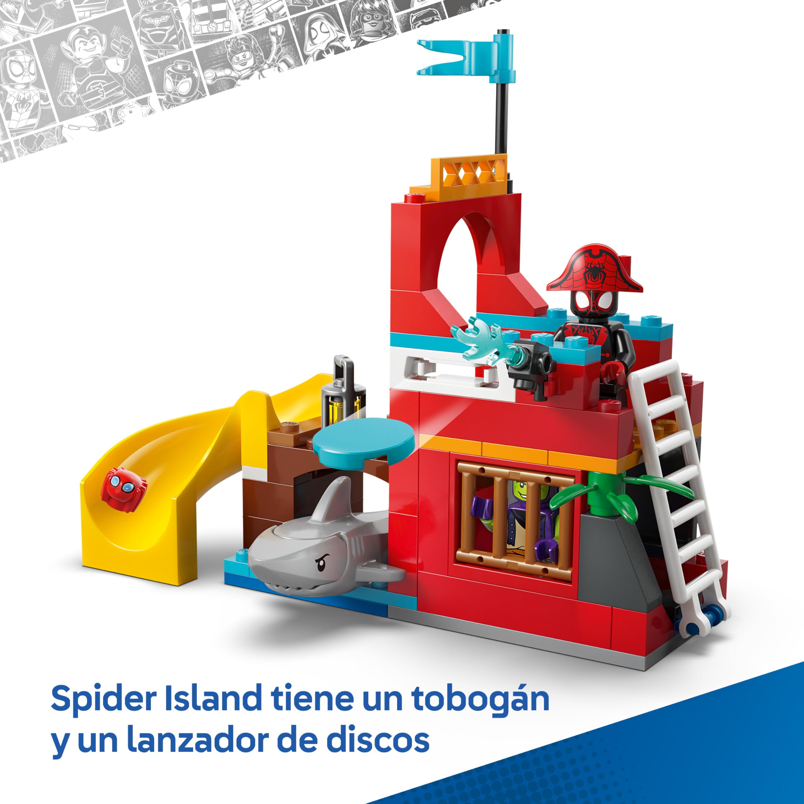LEGO | Marvel Barco Pirata del Equipo Spidey - Juego de Superhéroe - Maquetas de Barcos de Juguete con 4 Minifiguras - Regalo para Niños de 4+ Años y Fans de Spidey y Su Superequipo - 11208
