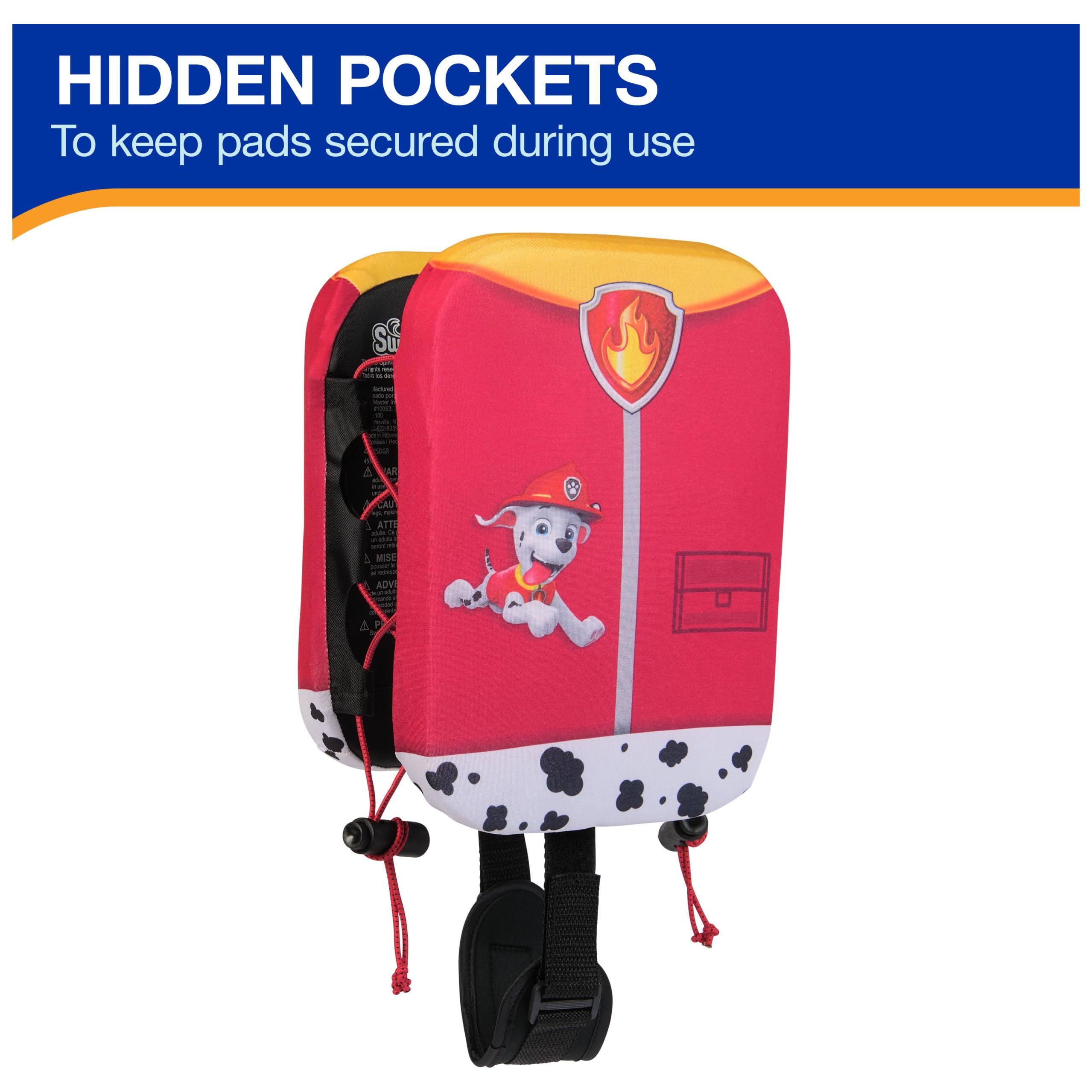 SwimWays Paw Patrol Power Swimr - Chaleco de natación para niños con Flotador de Piscina Ajustable para Entrenamiento de natación, Talla M
