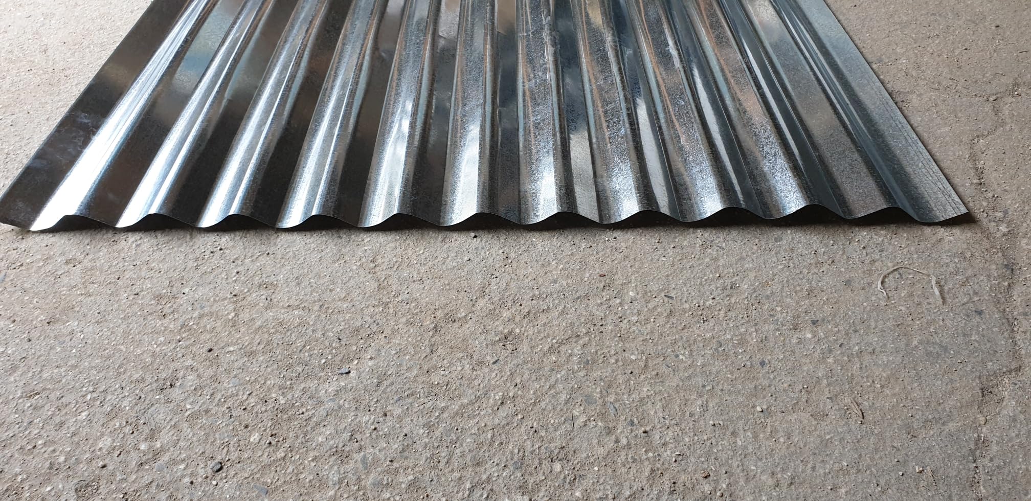10PZ Lamiera Zincata Ondulata, 200x90 cm, Spessore 0,25 mm, per Copertura Tetti e Pareti