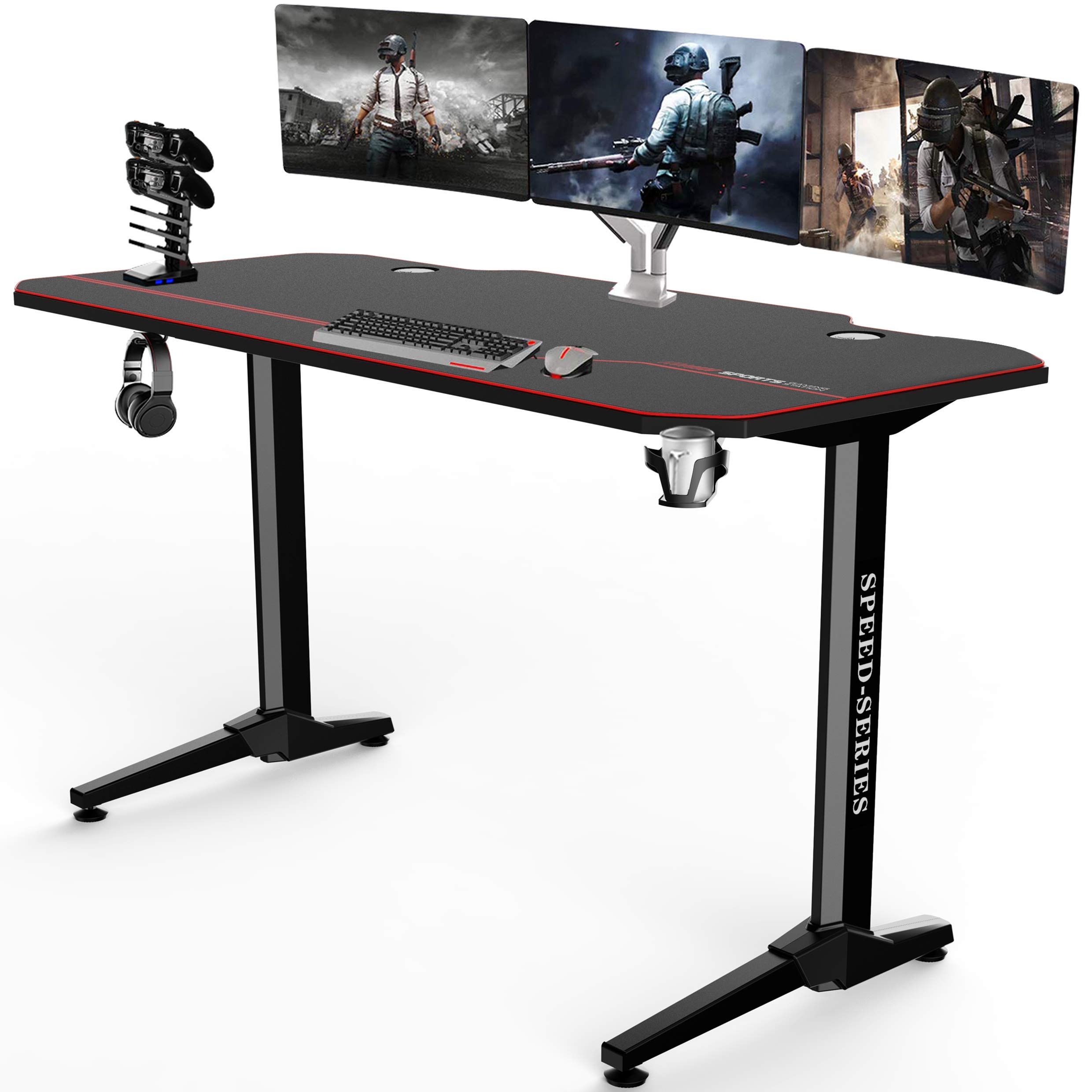 Amazon.com: Kinsal 55 inch Gaming Desk Speed Series Computer Desk