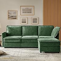 Vista 28 de HULALA HOME - Juego Moderno de Sofás de Chenilla, Sofá de 1 Plaza, Sofá de 3 Plazas, Juego de 2 Sofás Nube con Almacenamiento, Cómodos Sofás Butacas